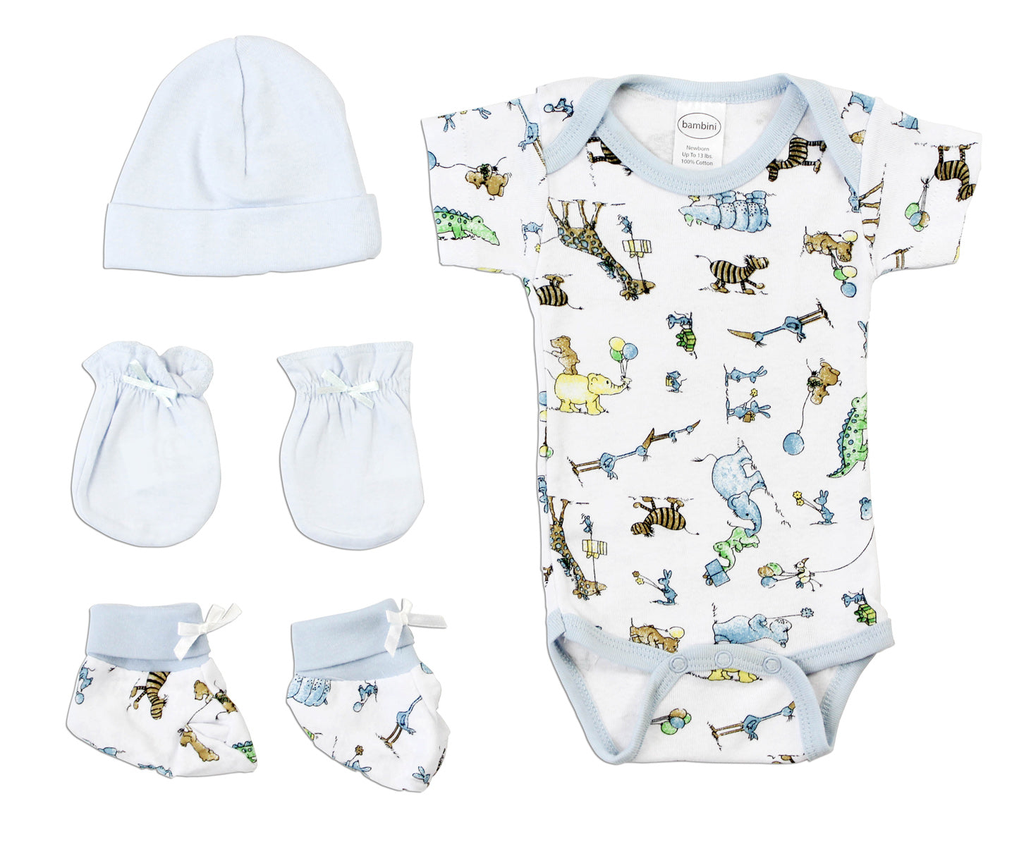 Bambini Newborn Baby Shower Layette Gift Box Set, 5pc (Baby Boys) 