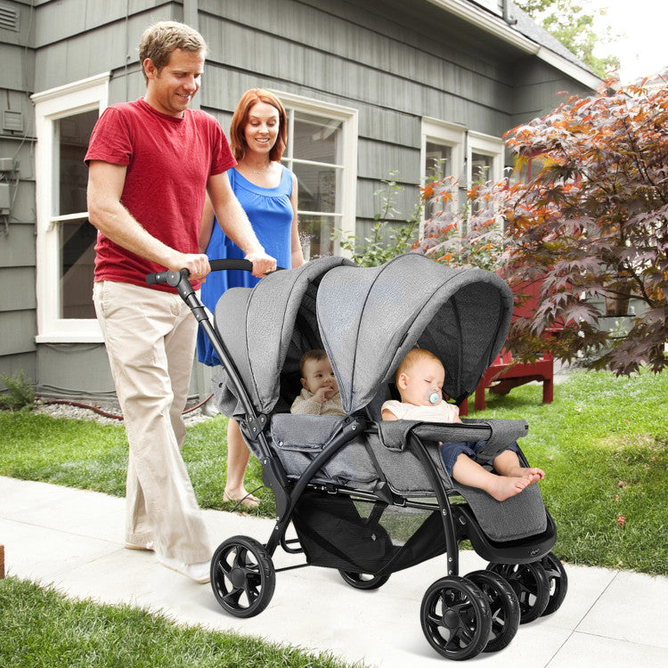 Front and back stroller best sale