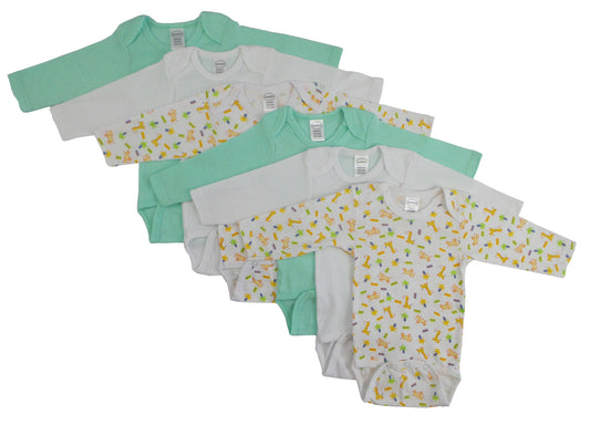 Boys Longsleeve Printed Onezie Variety 6 Pack 102_102