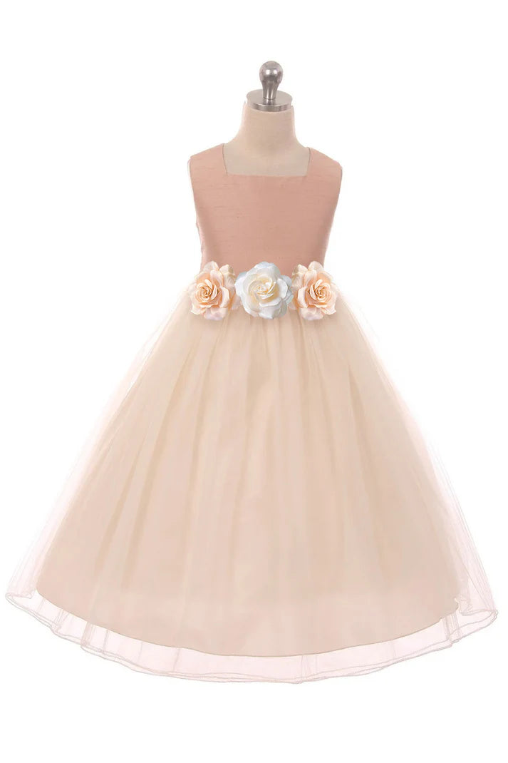 428 Poly Silk Tulle Girls Dress w/ Plus Sizing