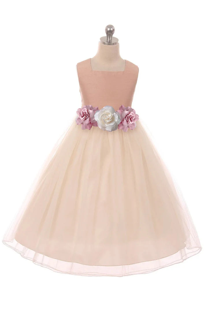 428 Poly Silk Tulle Girls Dress w/ Plus Sizing