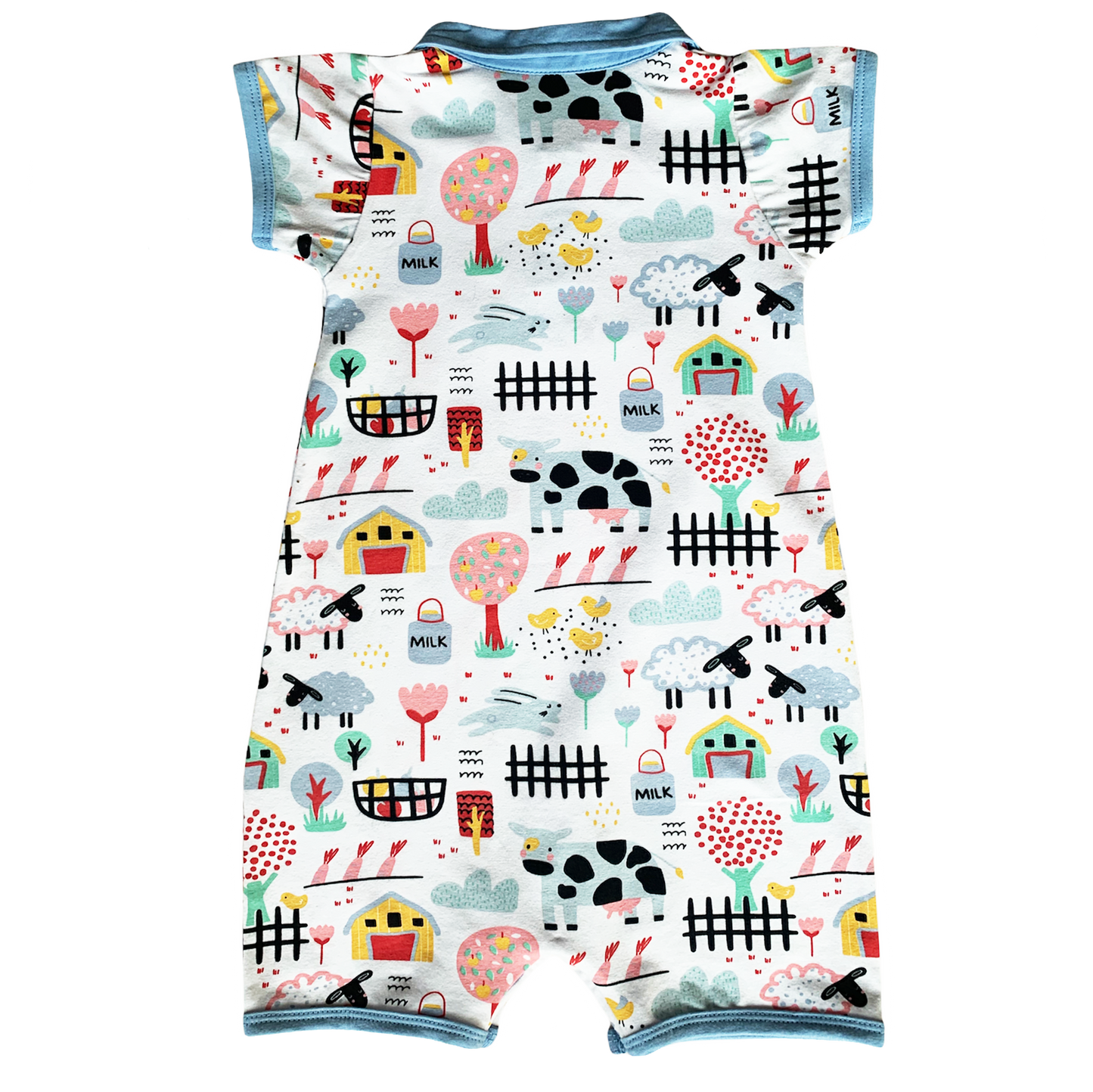 Baby/Toddler Boys short sleeve Fun Farm Animal Romper