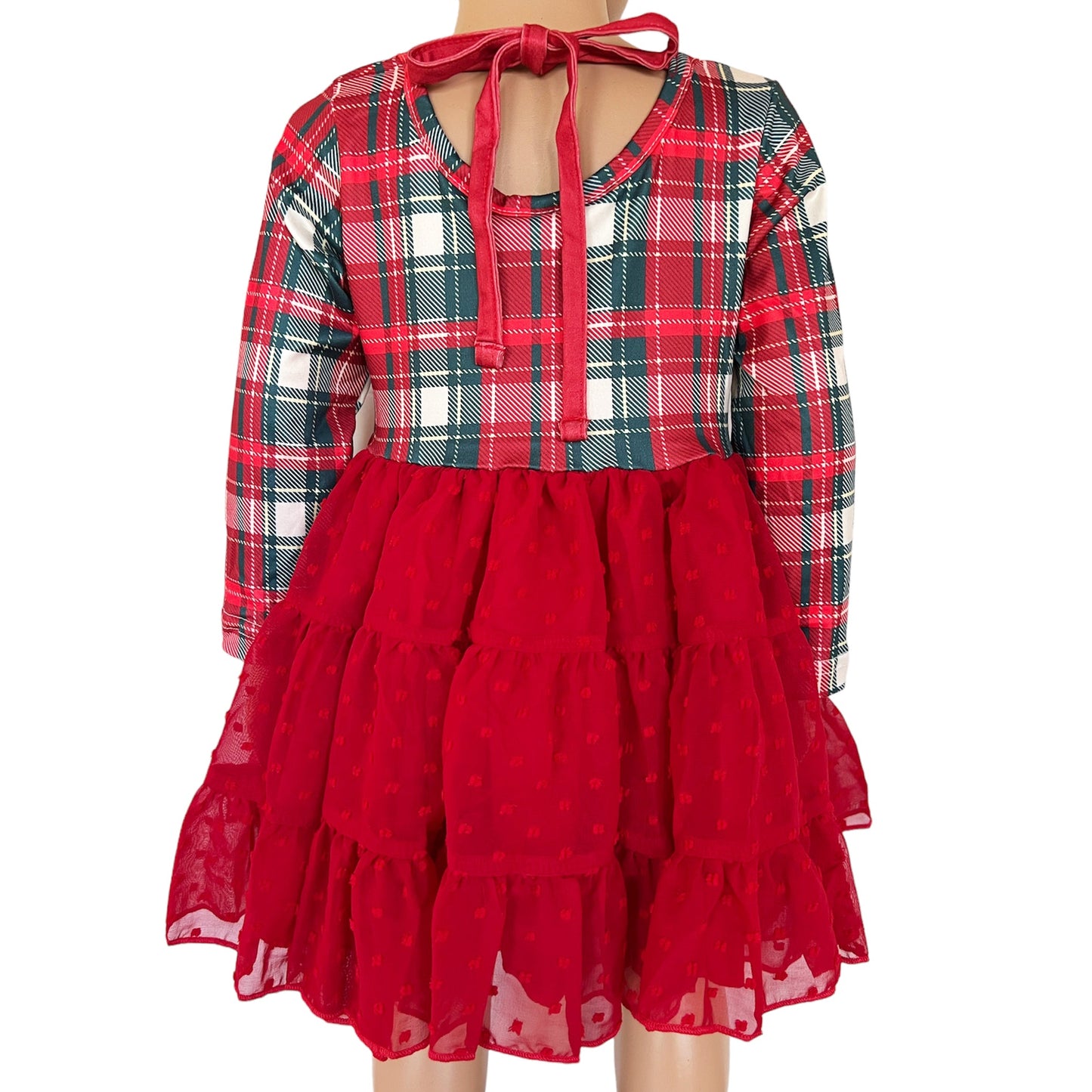 Boutique Red Plaid Tutu Dress Christmas Holiday Dress