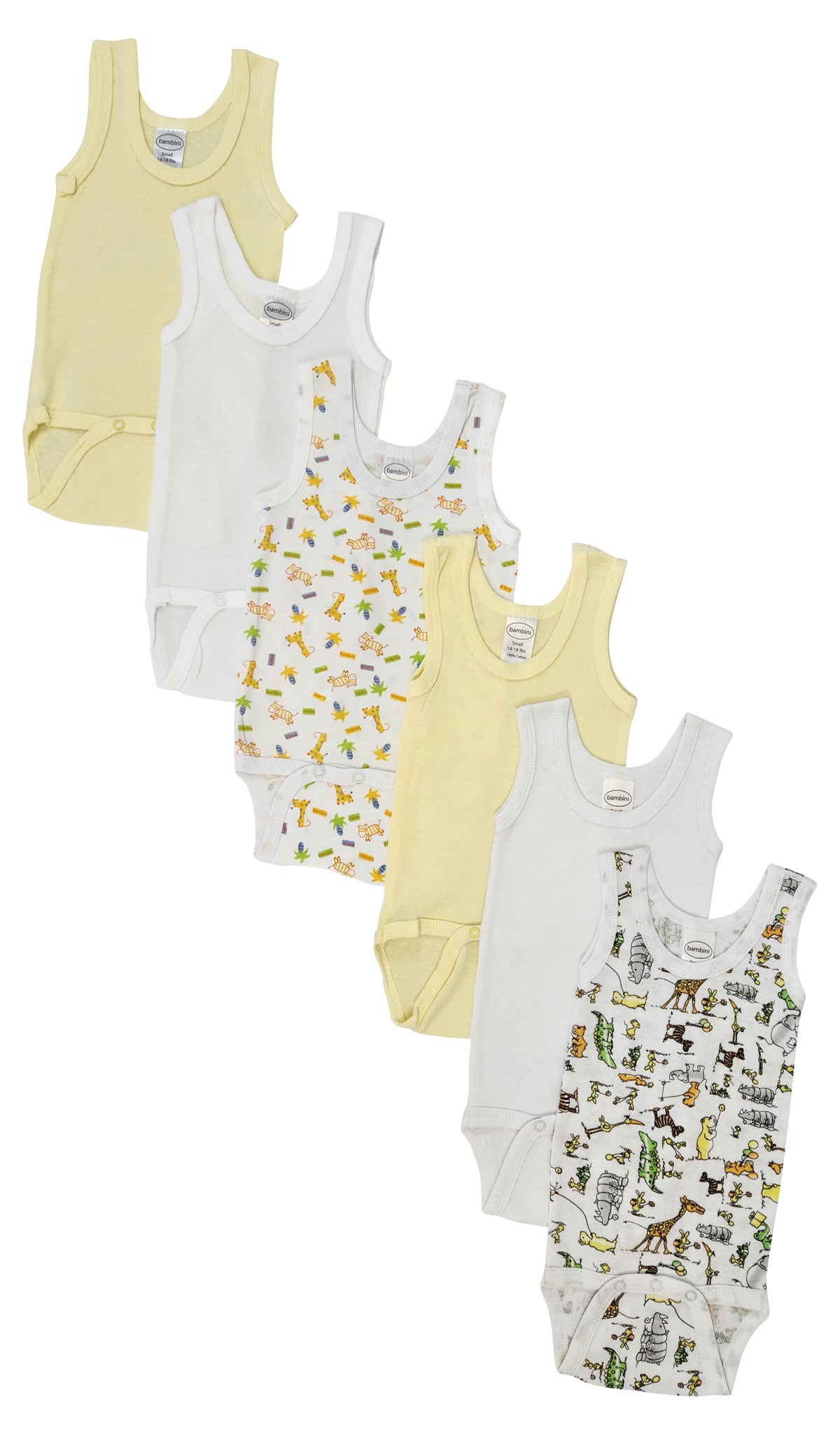 Unisex Baby 6 Pc Onezies and Tank Tops NC_0500