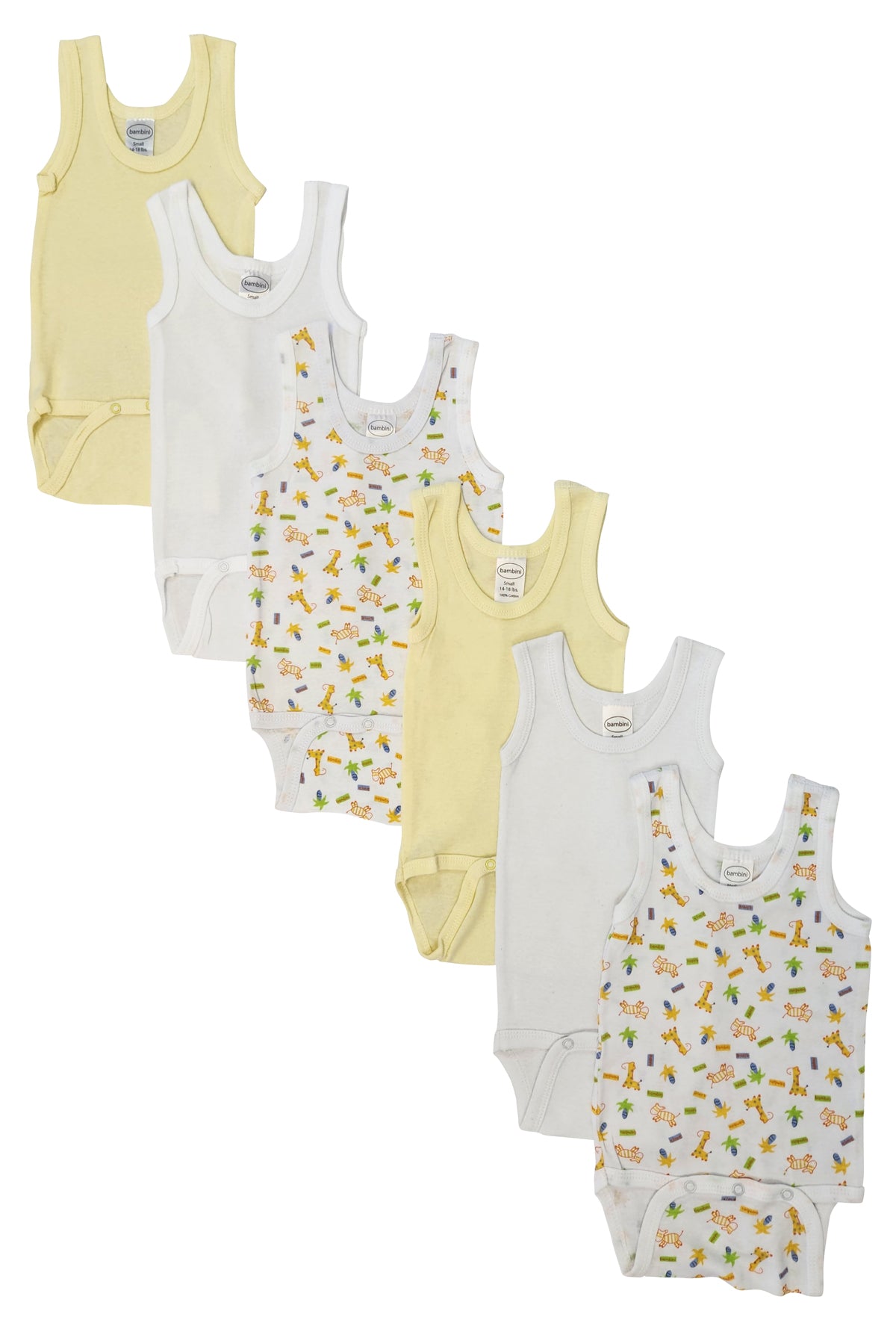 Unisex Baby 6 Pc Onezies and Tank Tops NC_0511