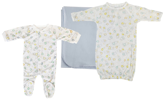 Boy Newborn Baby 3 Pc Layette Sets NC_0949