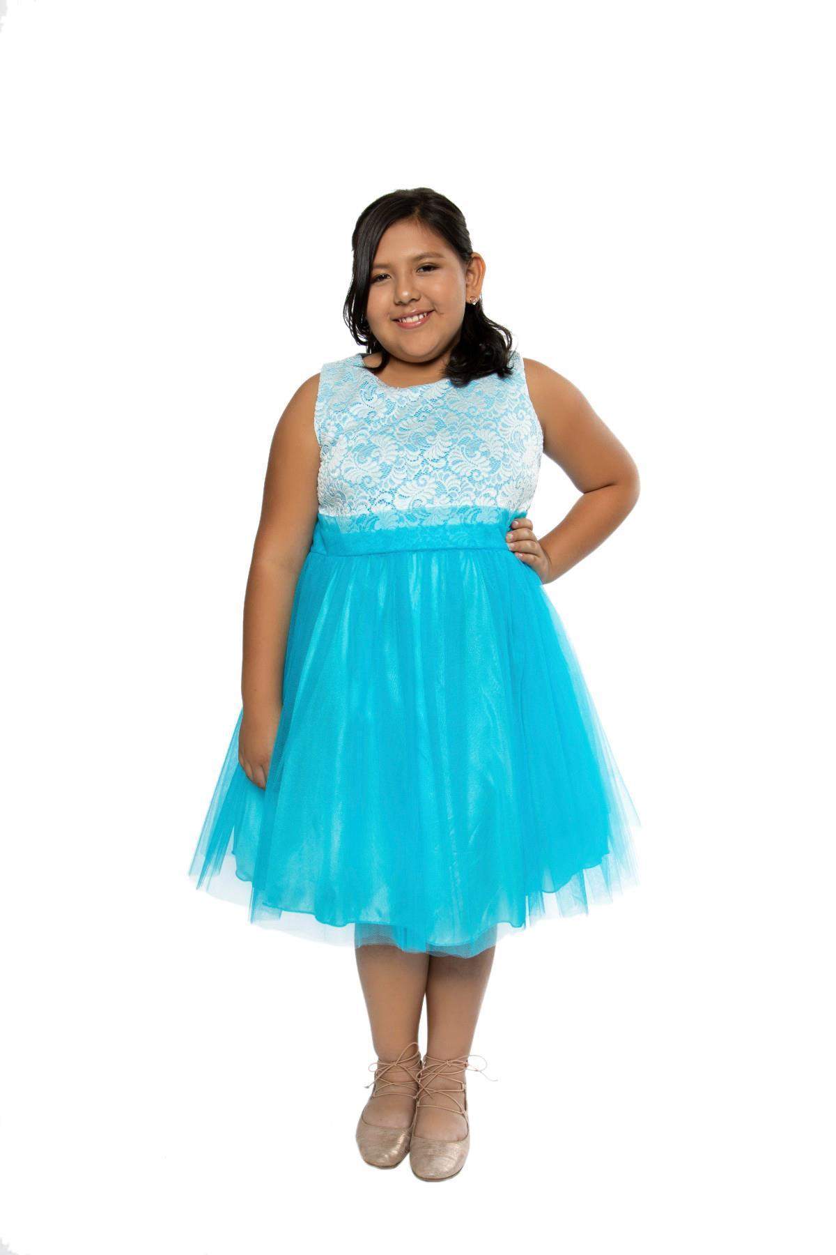 Stretch Lace Plus Size Girl Dress